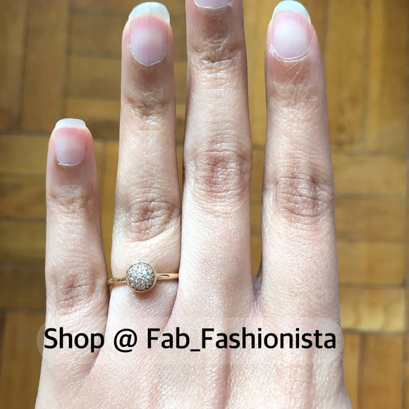 Pandora 14k yellow gold diamond statement Ring - Picture 6 of 8